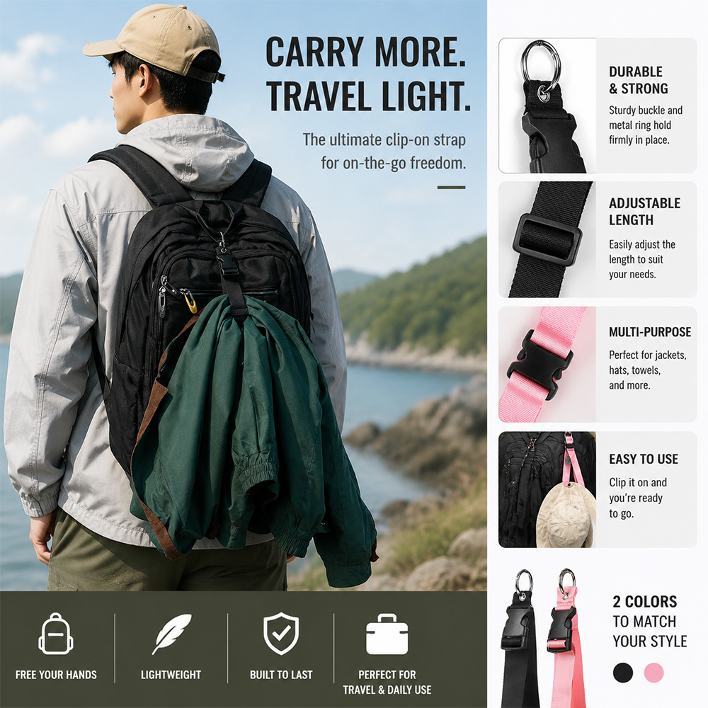 Travel Accessories Bag For Women - Portable Anti-Theft Luggage Strap Durable Outdoor
