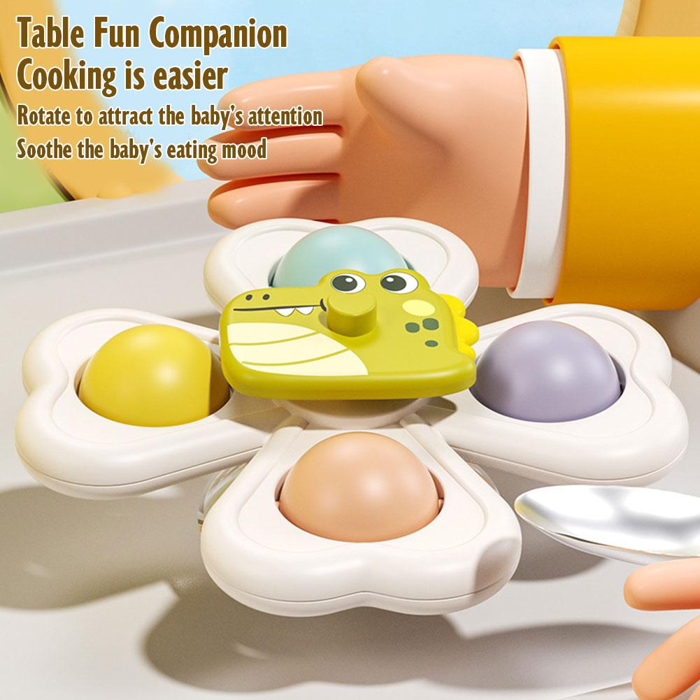 3PCS Suction Cup Rotating Toy  - đánh giá và giá Travel Accessories Baby