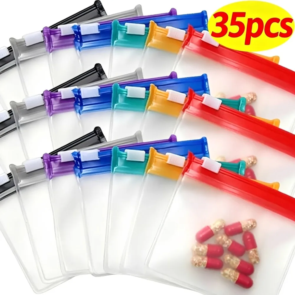 Mini Colorful Pill Dispenser B - đánh giá và giá Reusable Zip Bag