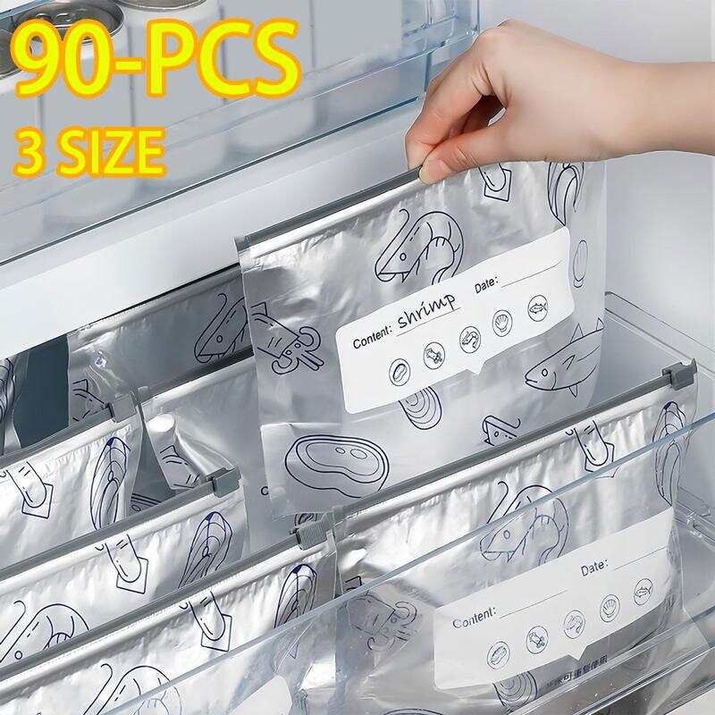 90PCS Multi-Size Reusable Alum - đánh giá và giá Reusable Zip Bag