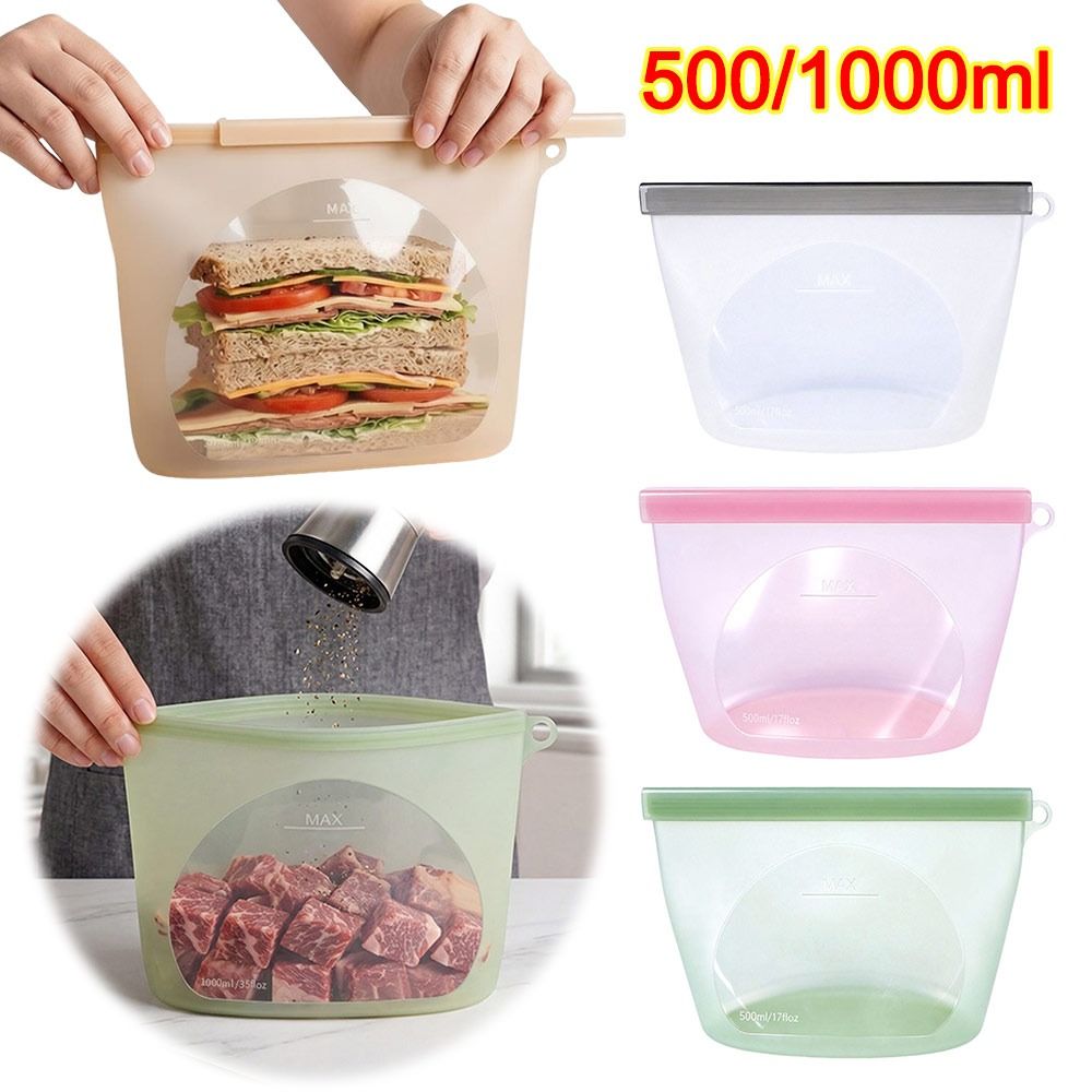 Silicone Food Preservation Bag - đánh giá và giá Reusable Zip Bag