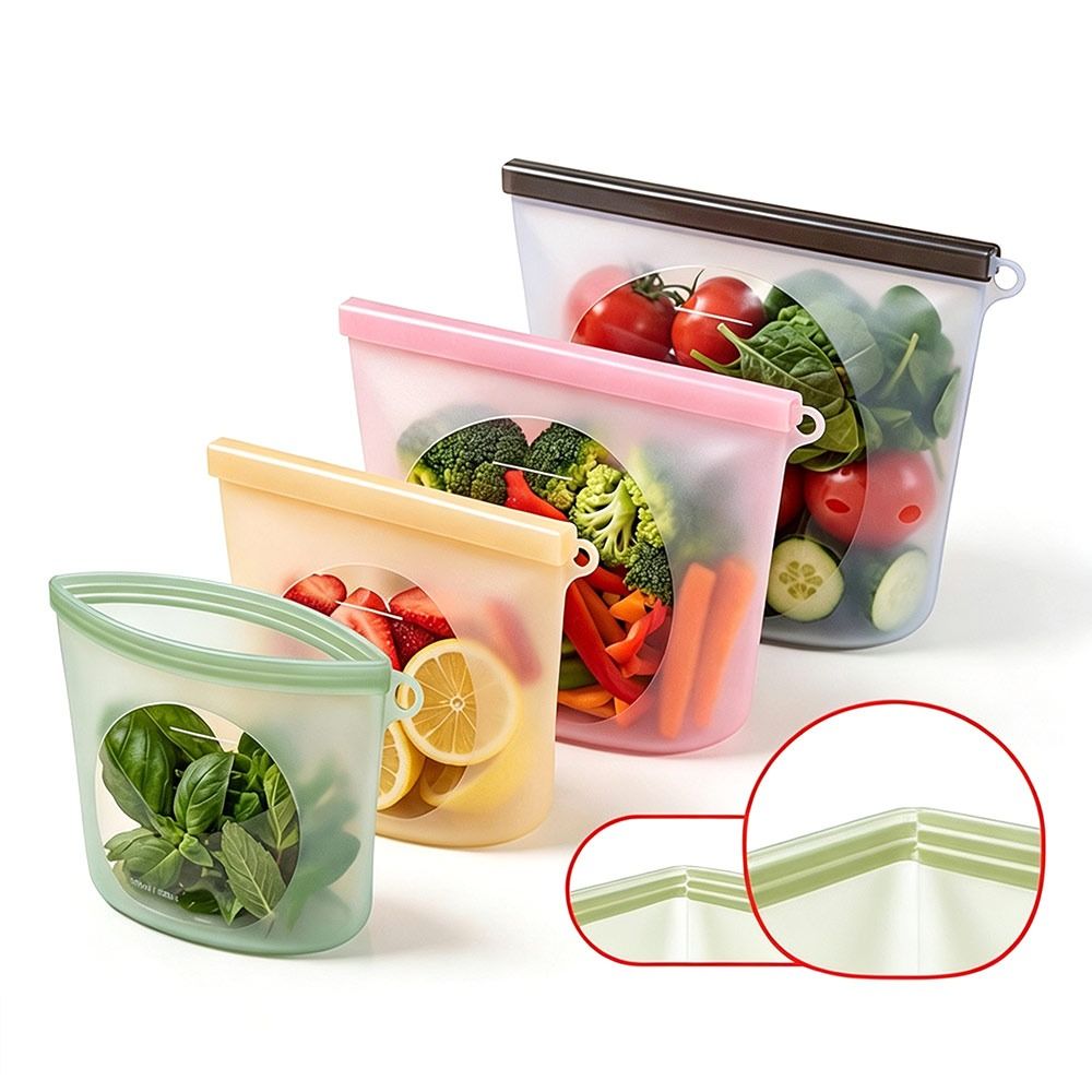 Silicone Food Preservation Bag - đánh giá và giá Reusable Zip Bag