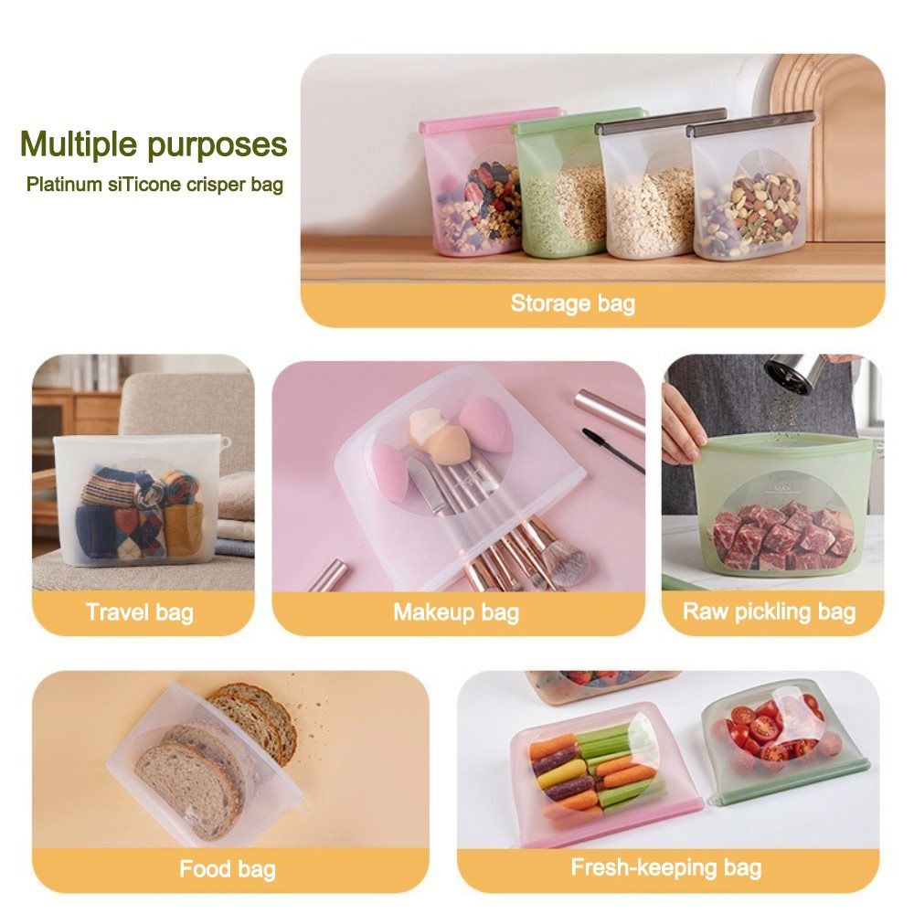 Silicone Food Preservation Bag - đánh giá và giá Reusable Zip Bag