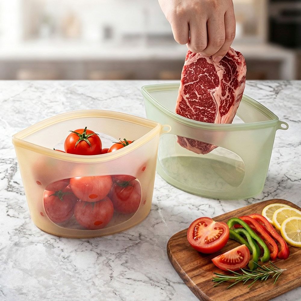 Silicone Food Preservation Bag - đánh giá và giá Reusable Zip Bag