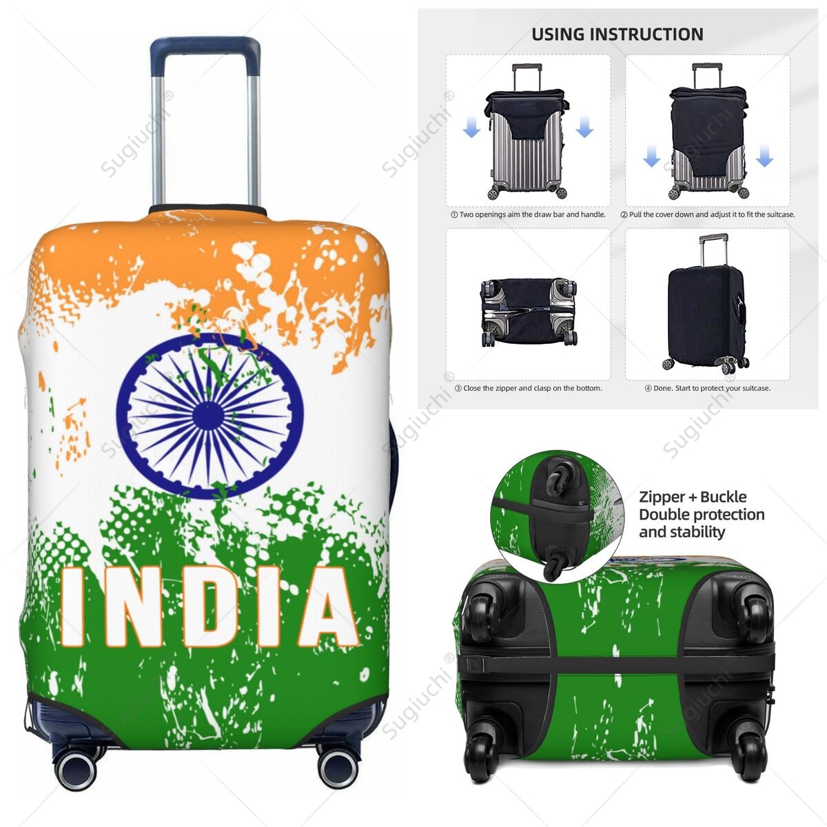 India Flag Luggage Cover Suitc - đánh giá và giá Travel Accessories India