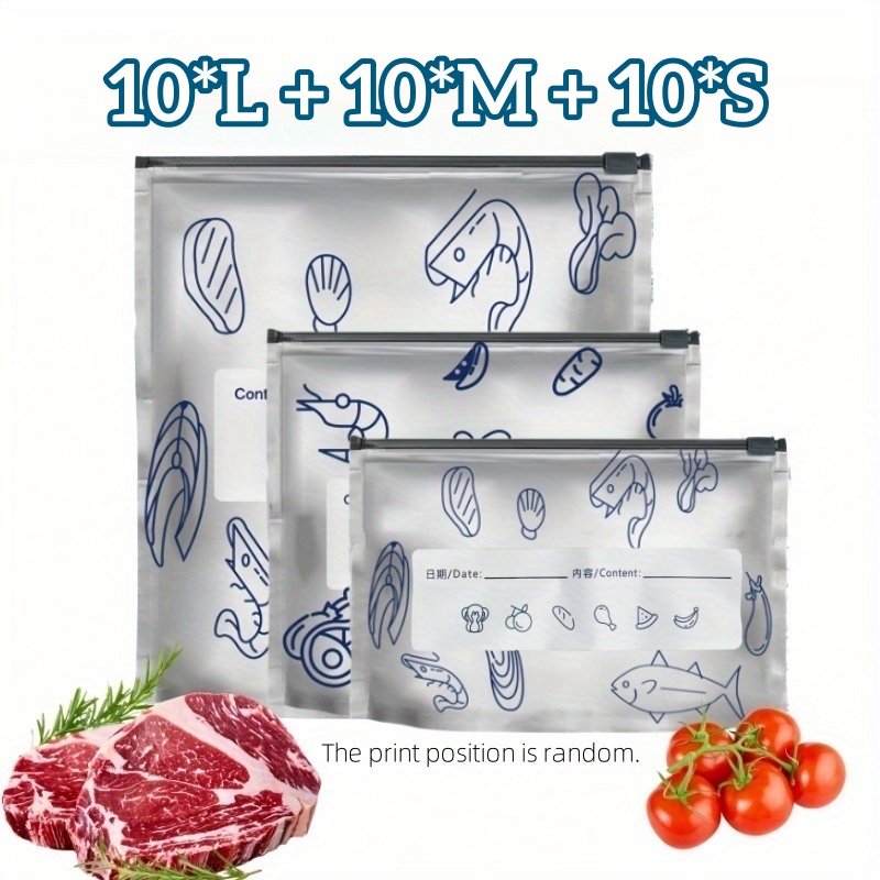 10/60pcs Aluminum Foil Storage - đánh giá và giá Reusable Zip Bag