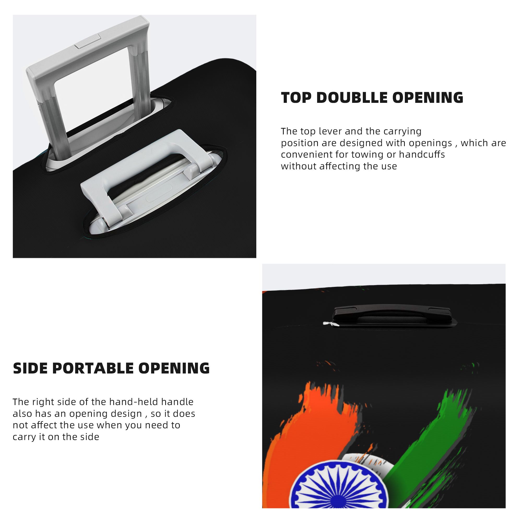 Flag Of Indias Suitcase Cover  - đánh giá và giá Travel Accessories India