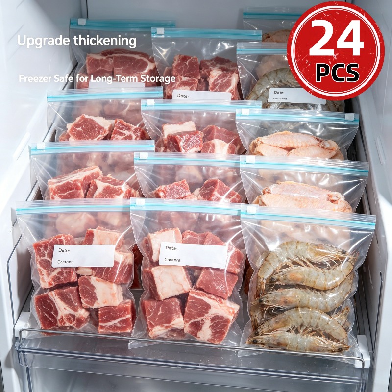 24Pcs Reusable Ziplock Food St - đánh giá và giá Reusable Zip Bag