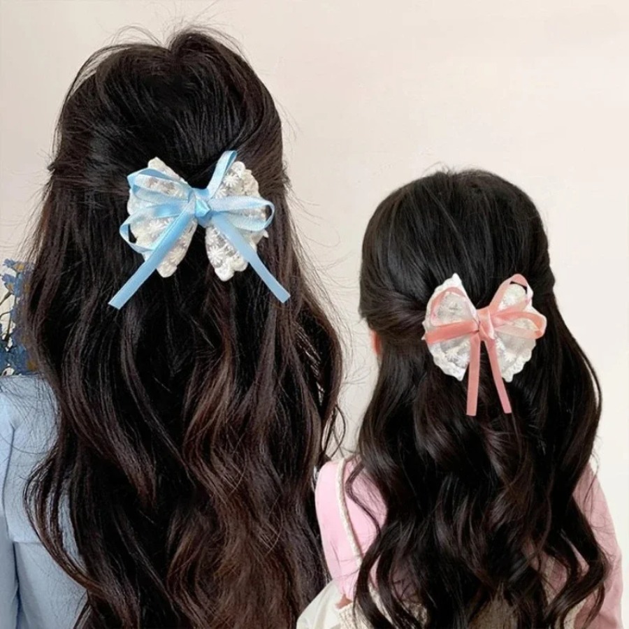2pcs/set Cute Lace Bow Hair Cl - đánh giá và giá Travel Accessories With Kids