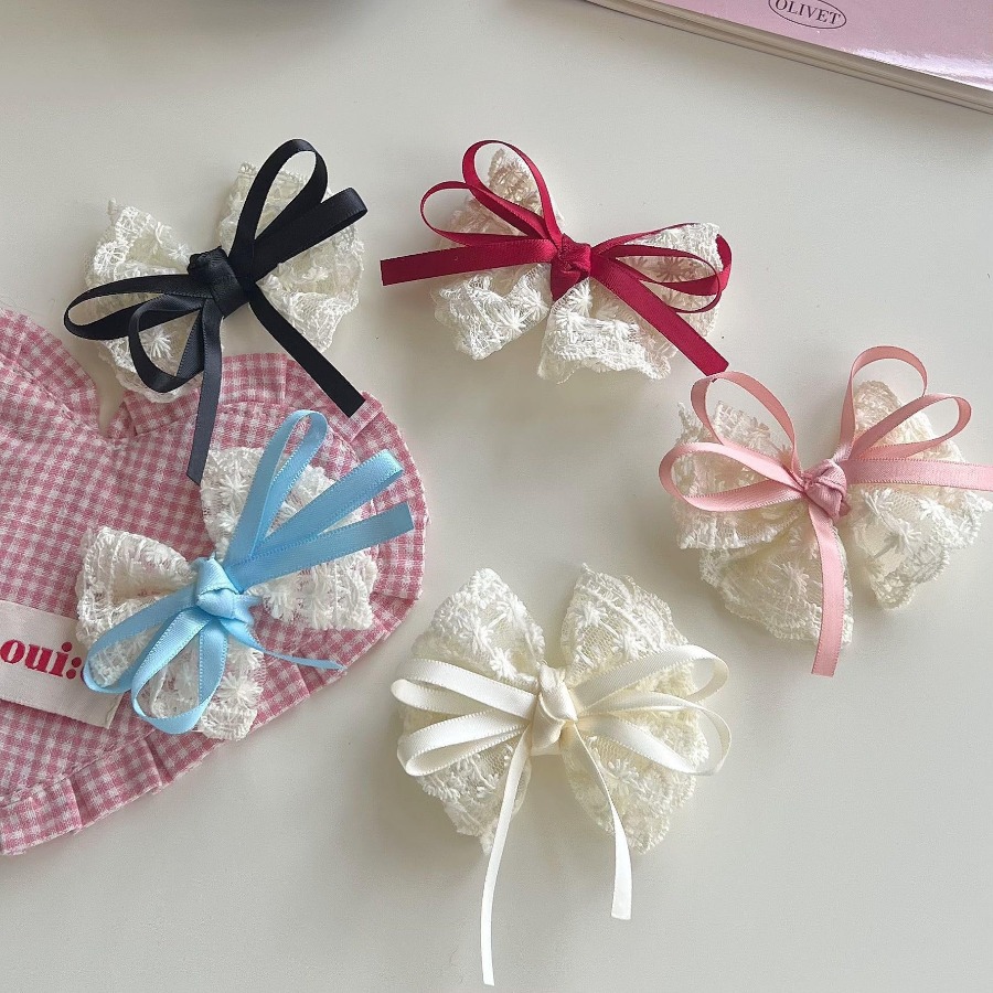 2pcs/set Cute Lace Bow Hair Cl - đánh giá và giá Travel Accessories With Kids