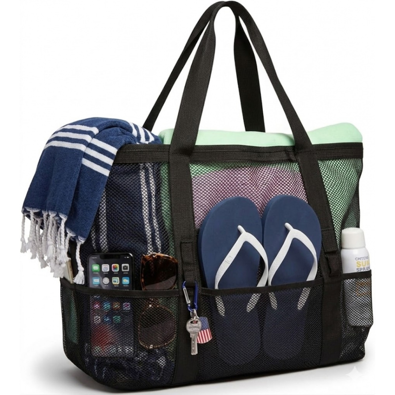 Oversized Mesh Beach Bag With  - đánh giá và giá Travel Accessories Must Have