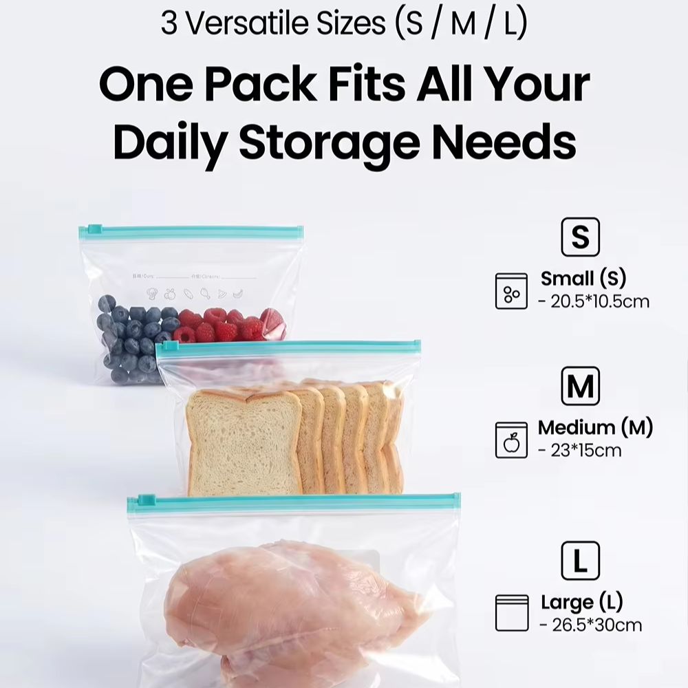 Zip Lock Food Storage Bags Thi - đánh giá và giá Reusable Zip Bag