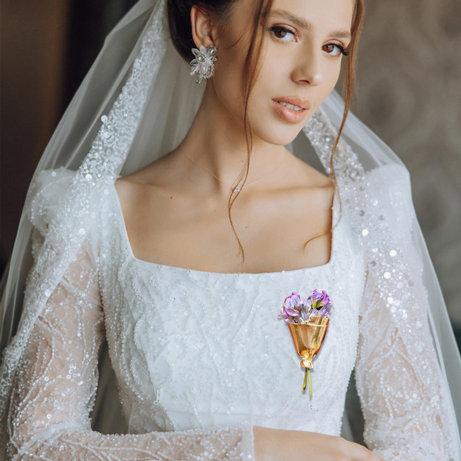 Women Flowers Bouquet Pins Bro - đánh giá và giá Travel Accessories India