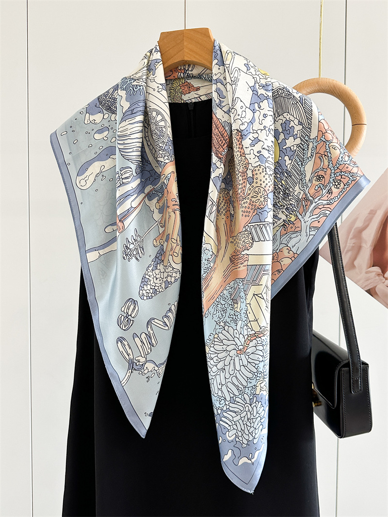 12MM Satin Silk Scarf Women 90 - đánh giá và giá Travel Accessories Bag For Women