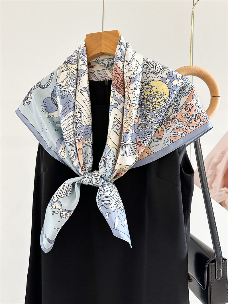 12MM Satin Silk Scarf Women 90 - đánh giá và giá Travel Accessories Bag For Women