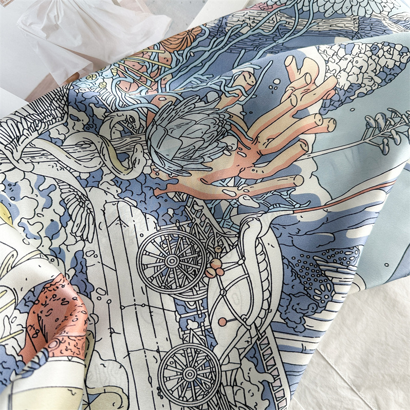 12MM Satin Silk Scarf Women 90 - đánh giá và giá Travel Accessories Bag For Women