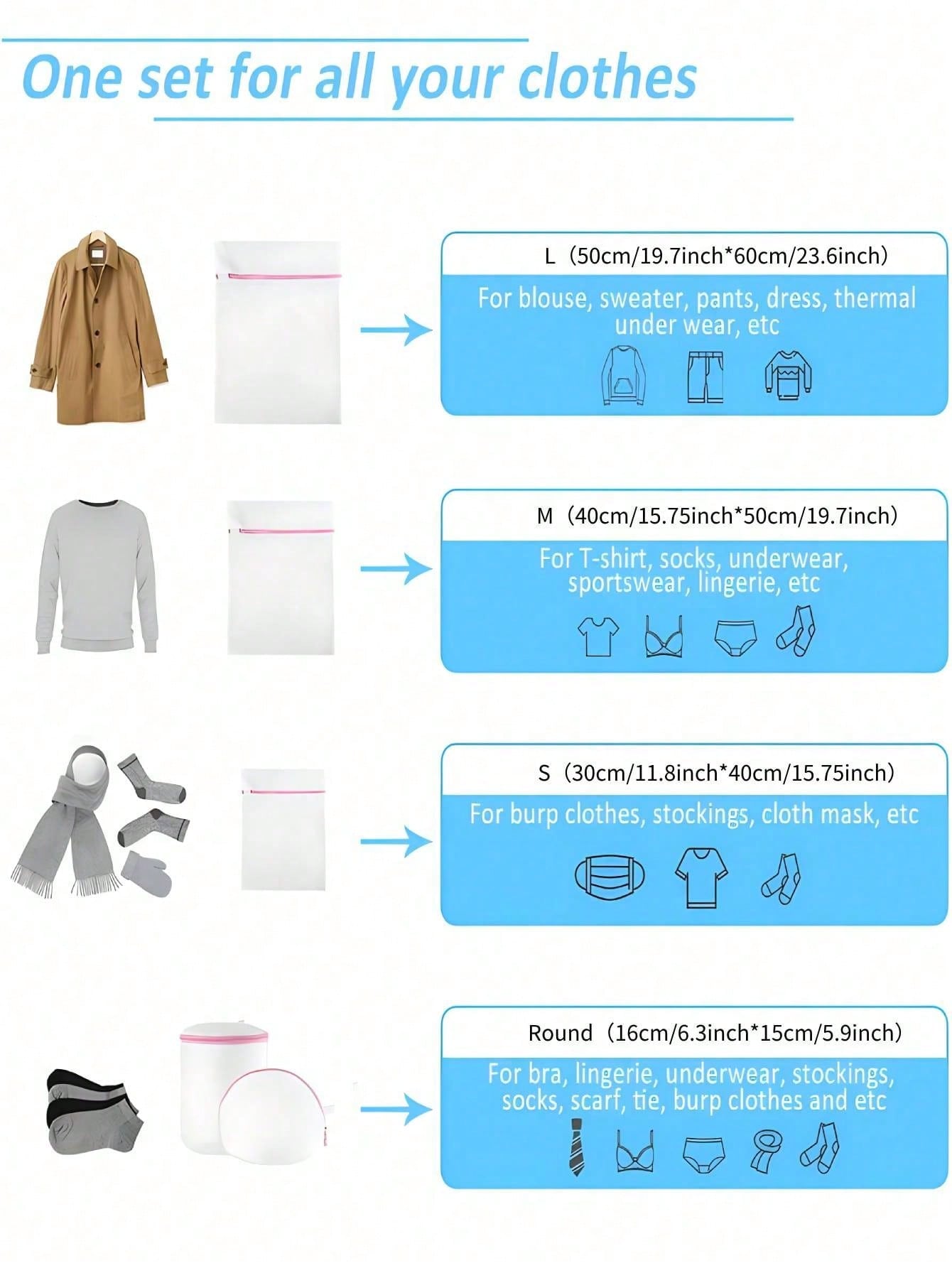 3Pcs/Set Zipped Laundry Bags R - đánh giá và giá Reusable Zip Bag