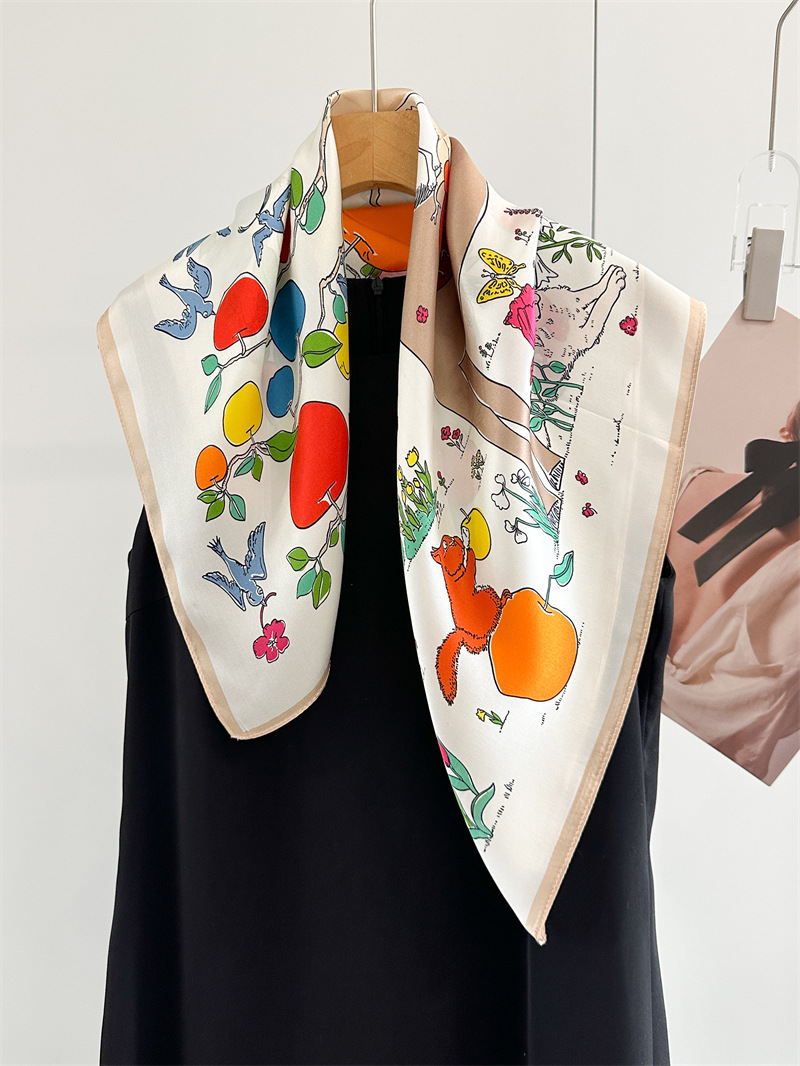 Horse Silk Scarf Women Spring  - đánh giá và giá Travel Accessories Bag For Women