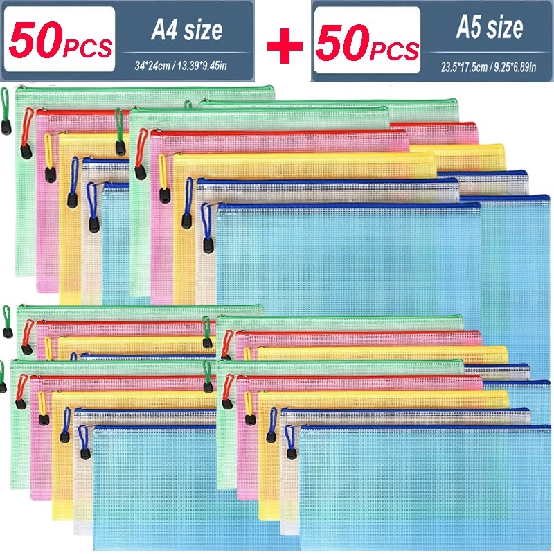 5/20/50/100PC Stationery Stora - đánh giá và giá Reusable Zip Bag