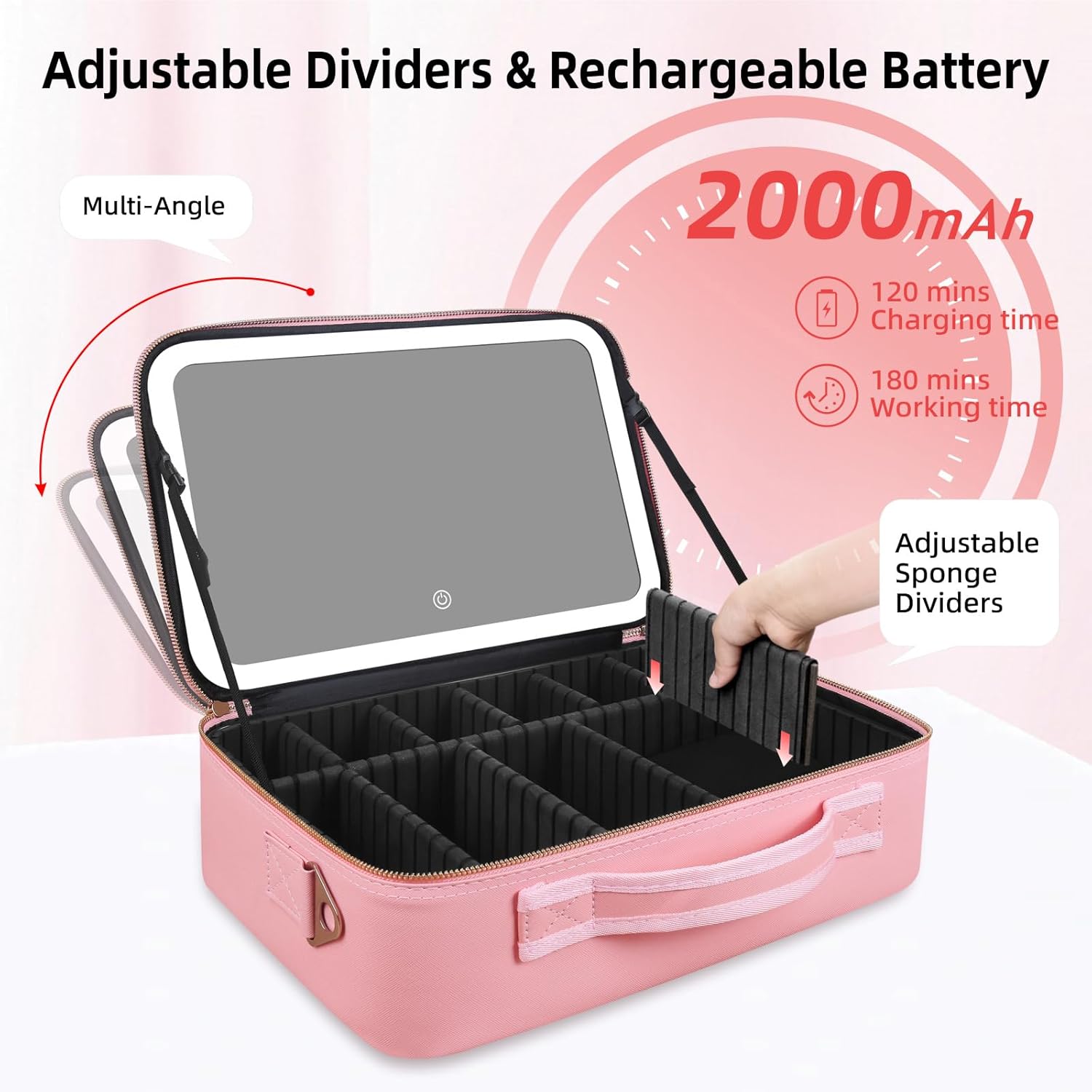 Large Capacity Makeup Bag 15'' - đánh giá và giá Travel Accessories Organizer