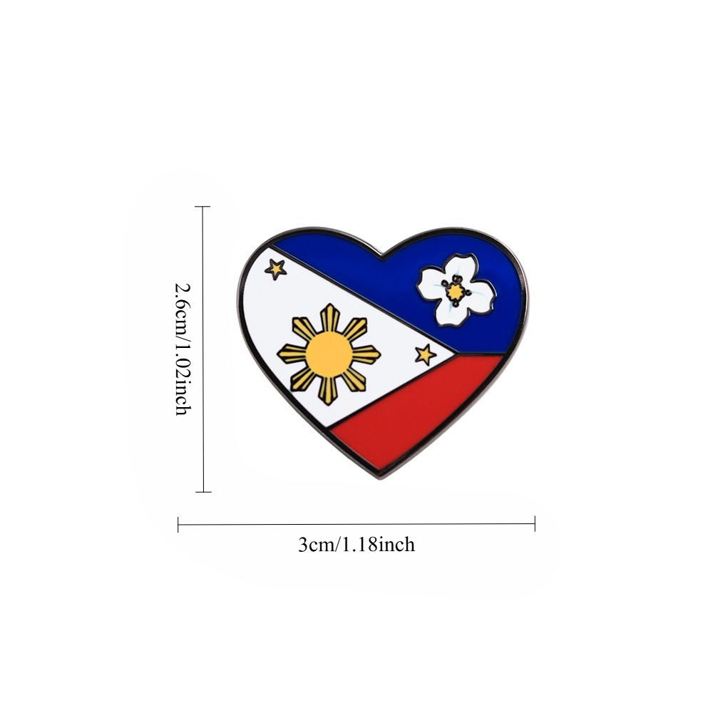 1 Pc Philippines Heart Flag En - đánh giá và giá Travel Accessories Philippines